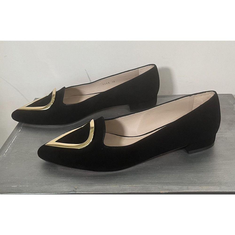 Jon Josef Reina Black Suede Sz 12 Flat - Picture 4 of 10